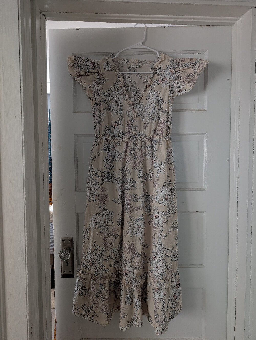 Moon River Floral Cotton Midi Dress